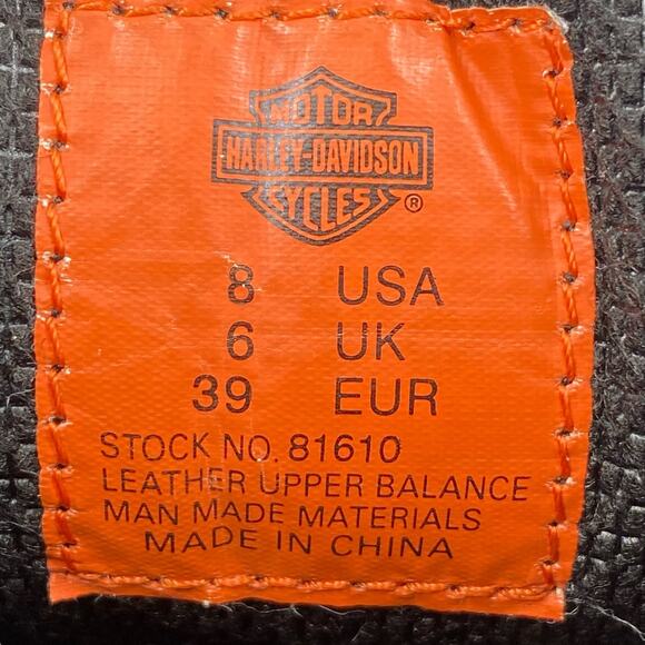 Harley Davidson Women’s Dipstick Black Leather Moto Biker Boots Size US 8 - Picture 10 of 11